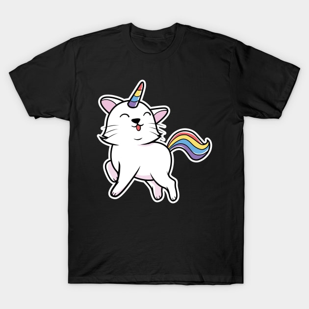 Caticorn Cartoon T-Shirt by MyBeautifulFiles